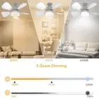 Remote Control Ceiling Fan Light 3 Gears Dimming Ceiling Lamp Bedroom