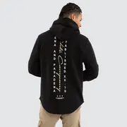 [Nena and Pasadena] Spine Dual Curved Hoodie Jet Black