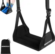 Airplane Foot Hammock W/ Adjustable Strap, Thickened Foam Foot Rest for Travel
