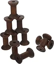 10Pcs Vintage Wooden Spools for Crafting Ribbon Weaving and DIY Projects Empty Bobbins for Sewing Embroidery and Home Decor Rustic Aesthetic and Creative Versatility