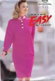 C184 VOGUE 8275: DRESS SIZE 14-18 SEWING PATTERN