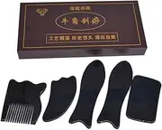 OATIPHO 5Pcs Horn Massage Board for Spa Relaxation and Meditation Premium Quality Scraping Tools for Relief and Skin Nourishment Smooth Edges for Safe Use