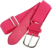 [Baluue] Youth Softball Belt Adjustable Elastic PU Waist Belt for Boys Durable Chic Design Stretchable Comfort for Sports Teams Pink