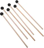 VINTORKY 6Pcs Wooden Rubber Mallets for Marimba and Xylophone Durable Percussion Instrument Accessories Smooth Surface for Beginners and Professionals