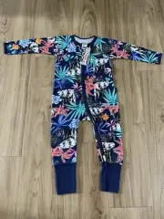 BONDS BABY ZIP WONDERSUIT - ELEPHANT OASIS - SIZE 1 BNWT
