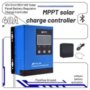 12V/24V/36V/48V Solar Panel Battery Regulator MPPT Controller 40A Bluetooth