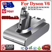 6000mAh Battery for Dyson V6 Animal Absolute SV03 SV04 SV06 SV09 DC61 DC62 DC72