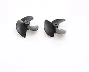 LUMIXE 10PCS RC Boat Accessories Nylon 3 Blades Propeller 2mm Hole Diameter 40mm Paddle DIY Micro Prop Spare Parts for Ship Model Boat Propeller