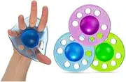 Serenily Hand Exerciser - Hand Grip Strengthener & Finger Exerciser, 3 Levels (Green, Blue, Purple) - Hand Strengthener for Senior & Arthritis - Wrist Strengtheners 3Pk