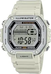[Casio] Men's MWD110H-8A Digital Watch, White, 50.8 x 47.2 x 12.3 mm