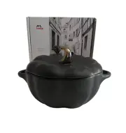 Staub Pumpkin Cocotte .5 Quart Black Matte Ceramic New in Box
