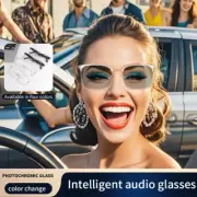 Smart Audio Bluetooth Glasses Blue Light Color Change Sunglasses Music Call