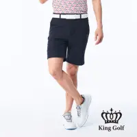 在飛比找momo購物網優惠-【KING GOLF】實體同步款-男款圖騰LOGO印圖剪裁彈