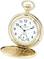 [CHARLES-HUBERT PARIS] Charles Hubert 3907-GRR Men's Pocket Watch, Mechanical Hand Winding, Small Seconds, gold