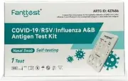 Fanttest PLUS 4-in-1 Combo RAT Test, RSV, Influenza Flu A/B and COVID-19 Rapid Antigen Test Kit - Nasal Swab (1)