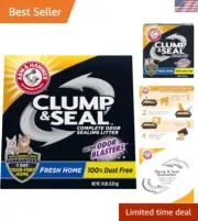 Plant-Based Dust-Free Clump & Seal Cat Litter, 14lb for Multi-Cat Homes