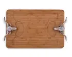 Designs Aluminum Longhorn Handle Bamboo Wood Carving/Cheese Board Large Tray for