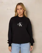 [Calvin Klein] Calvin Klein Women's Monologo Sweatshirt Size Small S Multicolor