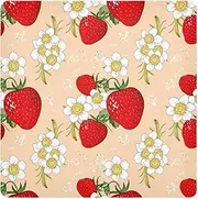 ODAWA Cute Strawberry Peach Self Adhesive Cloth 21.7X21.7 Inch Open Lay Flat Makeup Bag