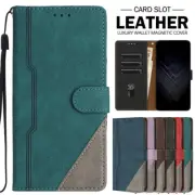 For iPhone 16 15 14 Pro Max 13 12 Mini 8 Plus Magnet Case Leather Wallet Cover