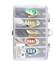 Fishing Lures for Freshwater - Spinner Baits Kit | Metal Fishing Lures Kit Spinnerbait Set with Tackle Boxes for Trout Bass Freshwater Crappie