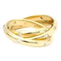 在飛比找PopChill優惠-[二手] 【日本直送】卡地亞星座戒指黃金（18K）時尚鑽石戒