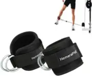 Double D-ring Ankle Cuff Straps Adjustable Leg Weight Wrist Belt for Cable