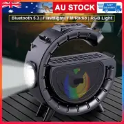 Outdoor USB Solar Powered Bluetooth Speaker | Flashlight | FM Radio | RGB Light