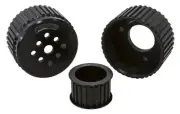 AEROFLOW AF64-3000BLK GILMER DRIVE KIT FOR CHEV V8 WITH SHORT WATER PUMP BLACK