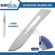 10 Scalpel Blades #10 Includes #3 BP Handle Suitable for Dermaplaning, Crafts