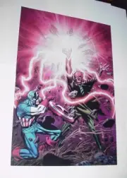 Captain America Poster #66 vs Red Skull and Cosmic Cube by Jack Kirby
