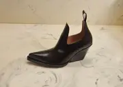 New! Bottega Veneta 'Cutout' Boot Brown Patent Womens 5.5 US 35.5 Eur MSRP $1150