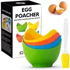 4-16Pcs Silicone Egg Poacher Poaching Pods Pan Poached Cups Moulds For Kitchen