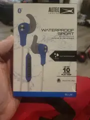 Altec Lansing Sport Waterproof Bluetooth Earphones Blue NIB