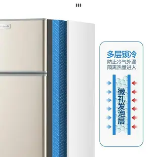 冰熊雙門小冰箱家用租房宿舍節能冰箱冷凍冷藏小型靜音新疆包郵