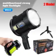 200000LM LED Searchlight Flashlight Bright Powerful Torch Spotlight Work Light