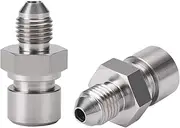 Podavelle 4AN Male to M10x1.25 Metric Inverted Flare Female Brake Line Adapter Fitting Stainless Steel 2PCS