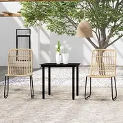3 Piece Garden Dining Set Oak,Outdoor Furniture Sets-3099161