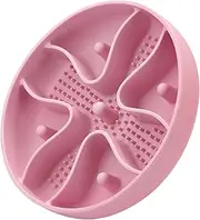 Doweiss Slow Feeder Bowl,Soft Silicon Rubber Slow Feeder Slow Down Eating Time for Dog Cat Puppy Pet with Stong Suction Cups for Dog Bowls Slow Eating Bowls (Pink)