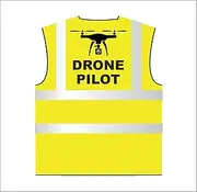 DRONE PILOT HI VIS VIZ HIGH VISIBILITY VEST EN471 YELLOW SAFETY WAISTCOAT