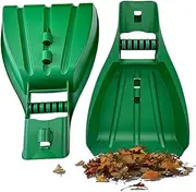 Leaf Scoops, Leaf Scoops Hand Rakes 2Pcs 20x13x3 Inch Collector with Handle Labor-Saving & Safe Plastic & Metal Grabber for Garden & Yard Cleaning