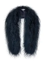 FEATHER STOLE WITH TIE DRIPPING IN DECO