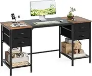 BilySen Computer Desk, Office Desk with Drawers&Mesh Shelf, Gaming Desks with Ample Storag File Drawer Organization, Work Desks for Home Office, Study, Bedroom, Work from Home
