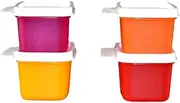 [Tupperware] Keep Tab Plastic Container Set, 160ml, Set of 4, Multicolour