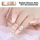 Bow Nail Decoration Nail 20 Pcs Bow Shape Nail with Faux Pearl Decor for Kawaii