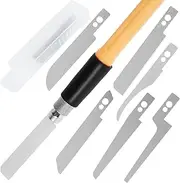 Mini Hand Saw Model Tools Metal Craft Blade Tools with 8 Craft Blades DIY Craft Hobby Modeling Blades with Handle Hand-held Model Craft Hand Saw Kit for Cutting Tree Limbs and Branches(Picture Color)