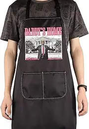 [BLUPARK] Daddy's Home Kitchen Apron Funny T-ump Adjustable Cooking Baking Aprons Funny 2025 Gift Cooking Apron With Pocket