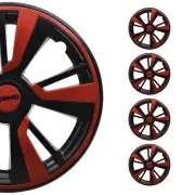 16" Wheel Covers Hubcaps Fits Ford Red Black Gloss