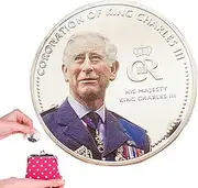 Charles III Commemorative Coin | Coronation Metal Coins for The UK,Smooth Surfaces Crafts Souvenir Gifts for Family, Friends, and Collectors Borato