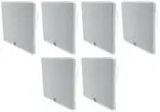 (6) JBL SLP14/T-WH Low-Profile On Wall Mount White 4" 70v Commercial Speakers